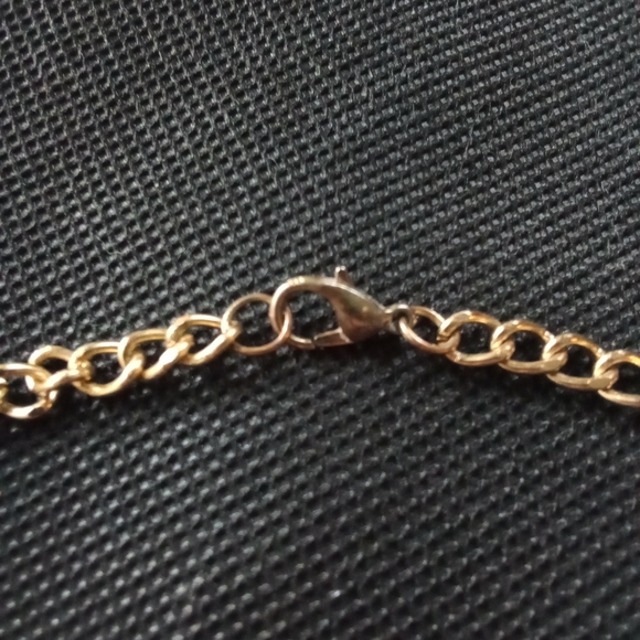 Golden Gemstone Heart Charm Bracelet with Adjustable Clasp - Picture 4 of 6